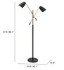 Foto para 80w (2 x 40w) Tanner Matte Black & Brass E12 G50 2-Light Floor Lamp