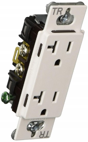 Foto para 20a Claro Snow White Tamper Resistant Power Duplex Receptacle