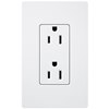 Foto para 20a Claro Snow White Tamper Resistant Power Duplex Receptacle