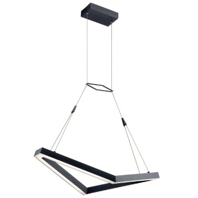 Mostrar detalles para 15w 1154lm 32"x14" Magnus Charcoal Powder Coated Integrated WW LED Pendant Imagen de 15w 1154lm 32"x14" Magnus Charcoal Powder Coated Integrated WW LED Pendant