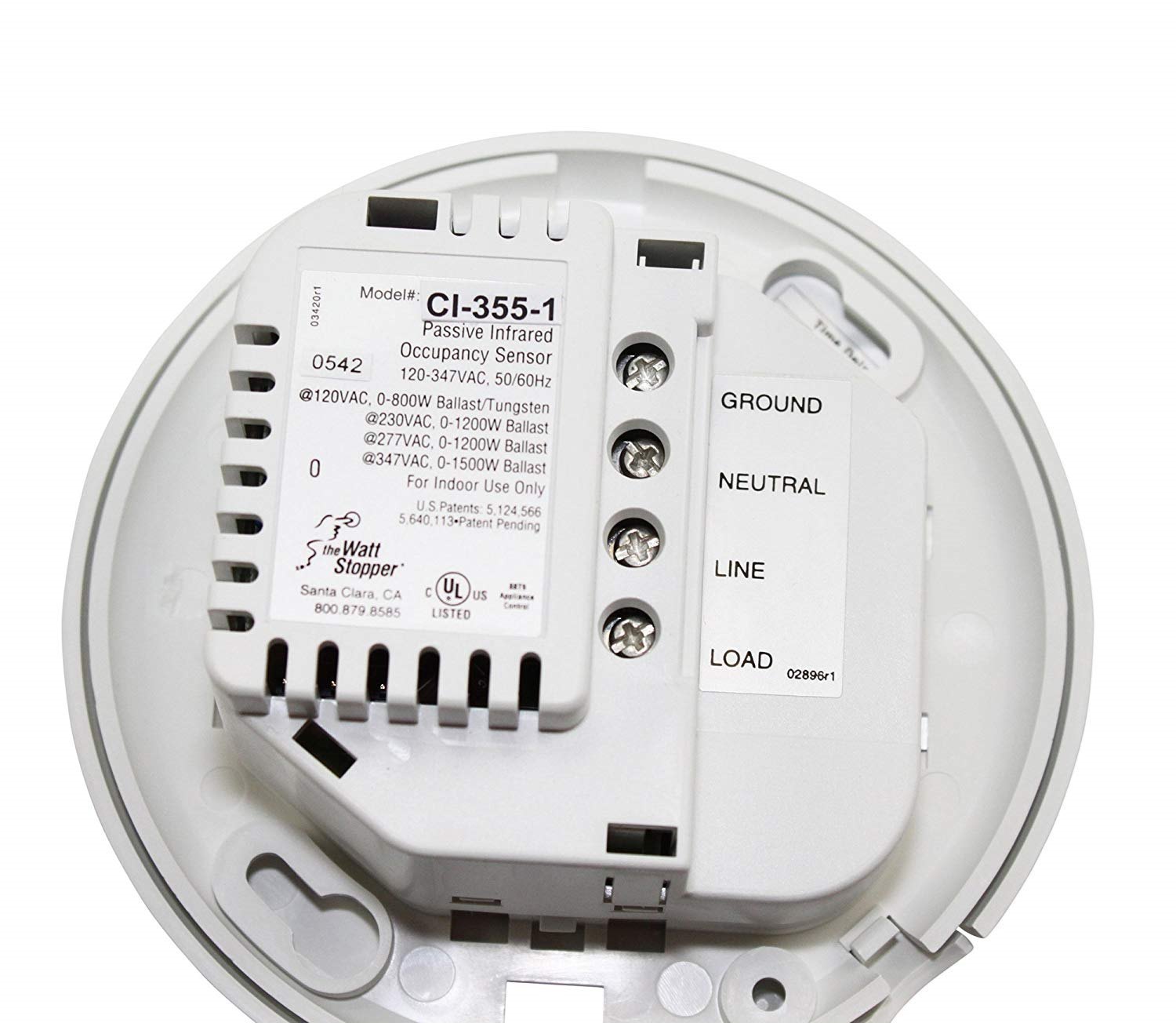 Watt Stopper CX-100-4 PIR Ceiling Wall Occupancy Sensor 24V 50 Linear Feet Range, White