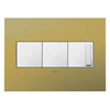 Foto para adorne Cast Metals Brushed Brass 3-Gang Wall Plate