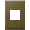 Picture of adorne Cast Metals Aged Brass 1-Gang 2-Module Wall Plate