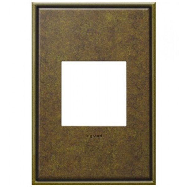 Picture of adorne Cast Metals Aged Brass 1-Gang 2-Module Wall Plate