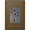 Picture of adorne Cast Metals Aged Brass 1-Gang+ 3 Module Wall Plate