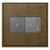 Picture of adorne Cast Metals Aged Brass 2-Gang Wall Plate