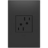 Picture of 15a adorne Graphite 2-Module Tamper Resistant Duplex Outlet