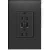 Foto para 15a adorne Graphite Tamper Resistant USB Plus-Size Combo Duplex Outlet