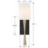 Foto para 60w 18½" Trenton Aged Brass and Black Forged 1-Light E12 Candelabra Wall Sconce