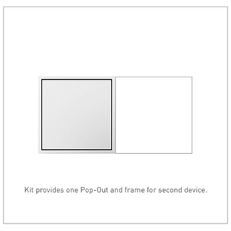 Picture of 15a adorne Pop-Out White on 2-Gang Frame Kit Triplex Outlet