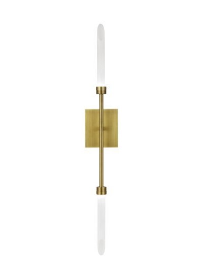 Picture of 16.8w 1560.8lm 3" Spur Aged Brass 2-Light ADA SW LED Wall Sconce