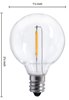 Picture of 1w ≅5w 40lm 22k Clear Globe Candelabra 120v E12 C7 G12.5 (G40) Shatterproof Filament Dimmable SW LED Light Bulb