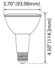 Picture of 10½w ≅75w 800lm 40k 90cri 120v E26 PAR30 Dimmable Wet NW LED Light Bulb