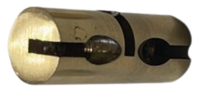 Mostrar detalles para Gold Double-Sided Cable Clamp Imagen de Gold Double-Sided Cable Clamp