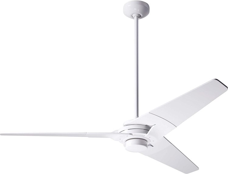 Picture of 52" Torsion Gloss White No-Light Fan Speed Control 3-Blade Outdoor Ceiling Fan