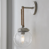 Picture of 17¾" Coastal Cottage Rope Globe Distressed Cream E26 Dimmable Sconce