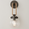 Foto para 17¾" Coastal Cottage Rope Globe Distressed Warm Bronze E26 Dimmable Sconce