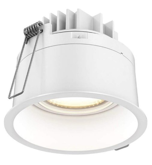 Picture of 4" 12w Facet White Thin Trim Round Indoor/Outdoor Regressed Gimbal Downlight
