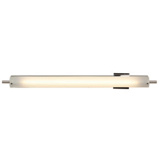 Foto para 40w Vail 30K Module Damp Location Brushed Steel Opal Dimmable WW LED Vanity (CAN 37.5"x3"x1.25"Ø4.4")