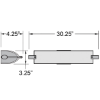 Picture of 26w Vail 30K Module Damp Location Brushed Steel Opal Dimmable WW LED Vanity 30.25"x4.25" (CAN 25.6"x3"x1.25"Ø4.4")