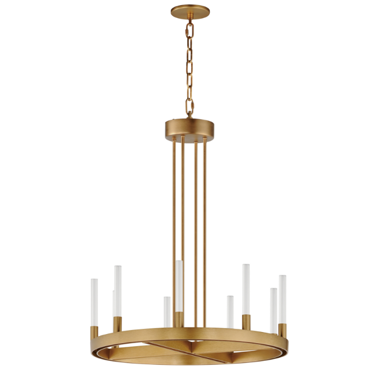Foto para 24" Ovation Gold 9-Light LED Chandelier