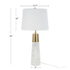 Picture of 29" White & Gold Speckled Ceramic Terrazzo Tall Table Lamp