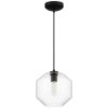 Picture of 10"Clarity Clear Tapered Cylinder Black Pendant