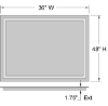 Picture of 36x48" Peninsula LED Wall Mirror