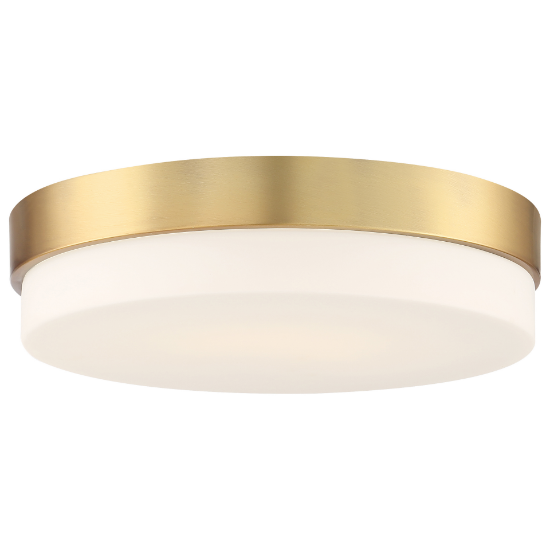 Foto para 11" Roma Antique Brushed Brass LED Flush Mount