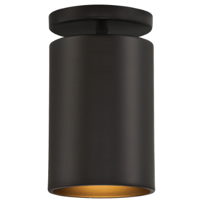 Show details for 5" Pint Matte Black Outdoor Dim LED Semi Flush Picture of 5" Pint Matte Black Outdoor Dim LED Semi Flush