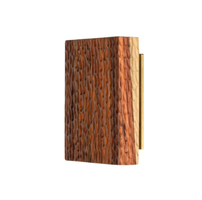 Show details for 8" Martillado Morado 2-Light Wood Sconce Picture of 8" Martillado Morado 2-Light Wood Sconce