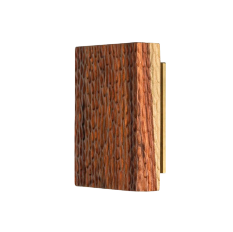 Picture of 8" Martillado Morado 2-Light Wood Sconce