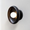 Foto para 10" Piedra Black Marble Brass Porcelain LED Sconce