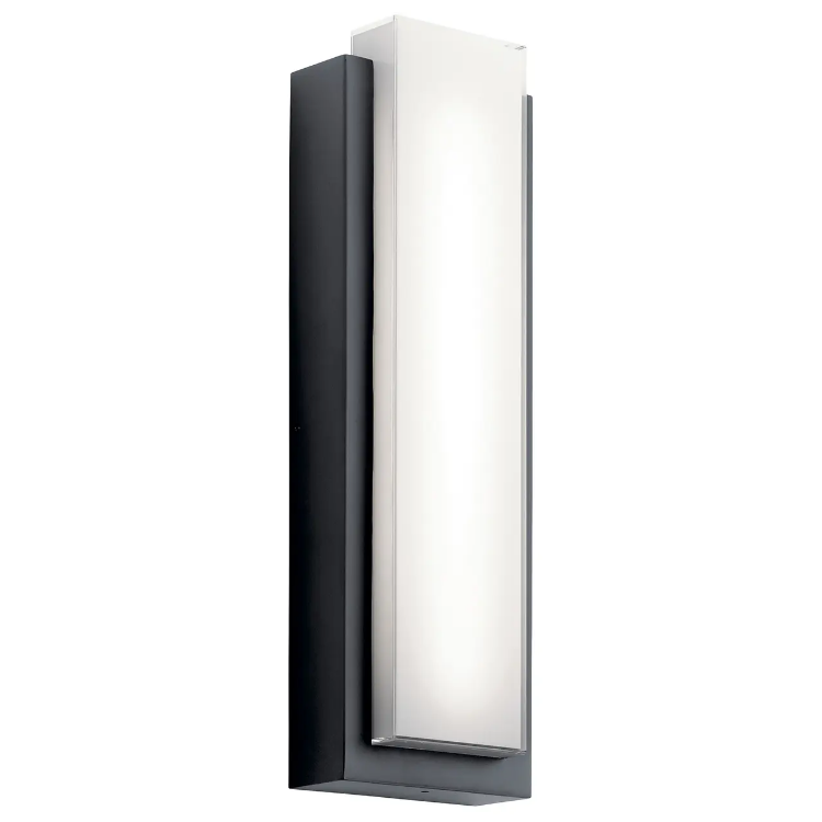 Picture of 25" Dhalia Black Clear White 2-Light 3000k LED Outdoor Wall Light