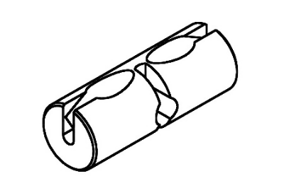 Mostrar detalles para Silver Satin Double-Sided Cable Clamp Imagen de Silver Satin Double-Sided Cable Clamp