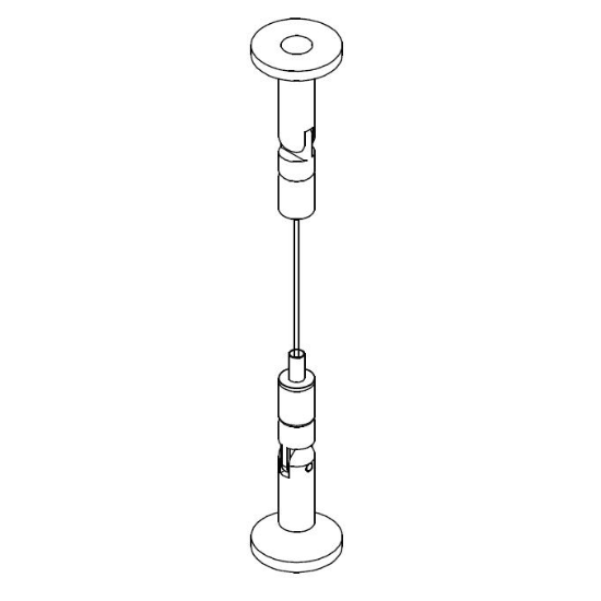 Foto para 10' Silver Satin Ceiling-Floor Cable Anchor Set