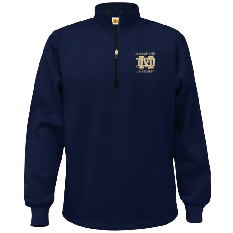 Foto para YXL Perfor Navy MD Fleece Quarter-Zip Sweatshirt
